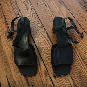 Black Leather Everlane Heeled sandal
